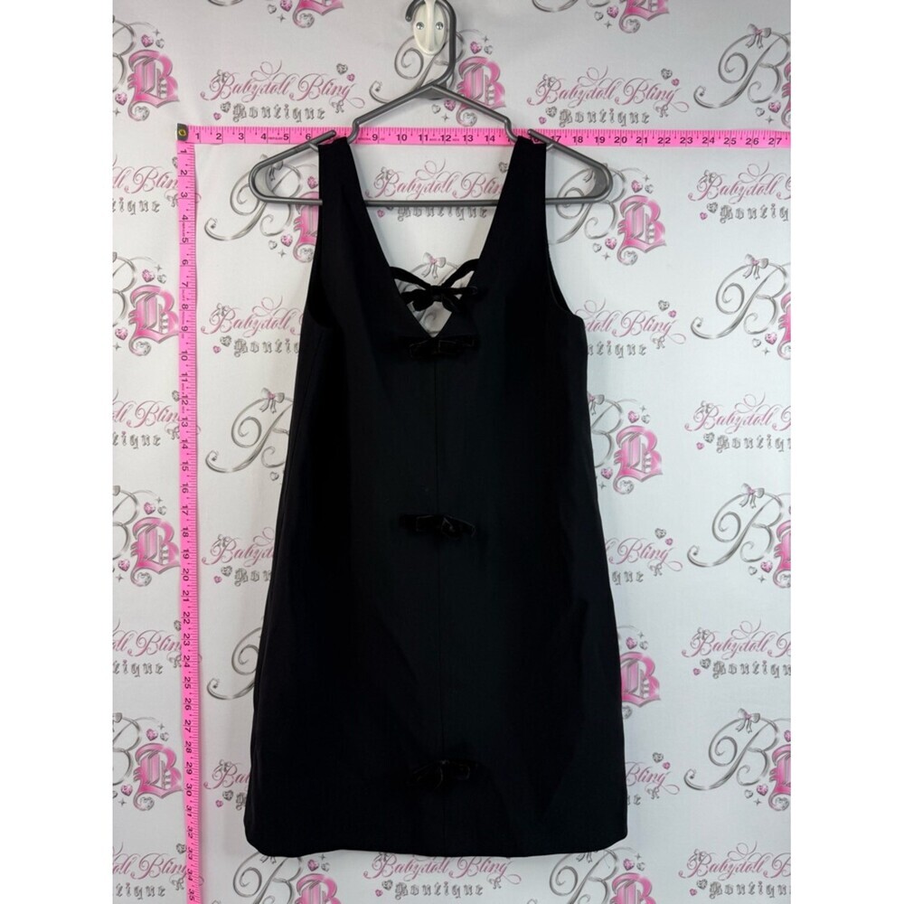 Zara Mini Dress Black with Back Bow Details, casual and elegant